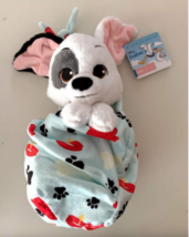 Disney Parks Baby Patch Puppy from 101 Dalmatians in a Pouch Blanket Plush Doll image 1