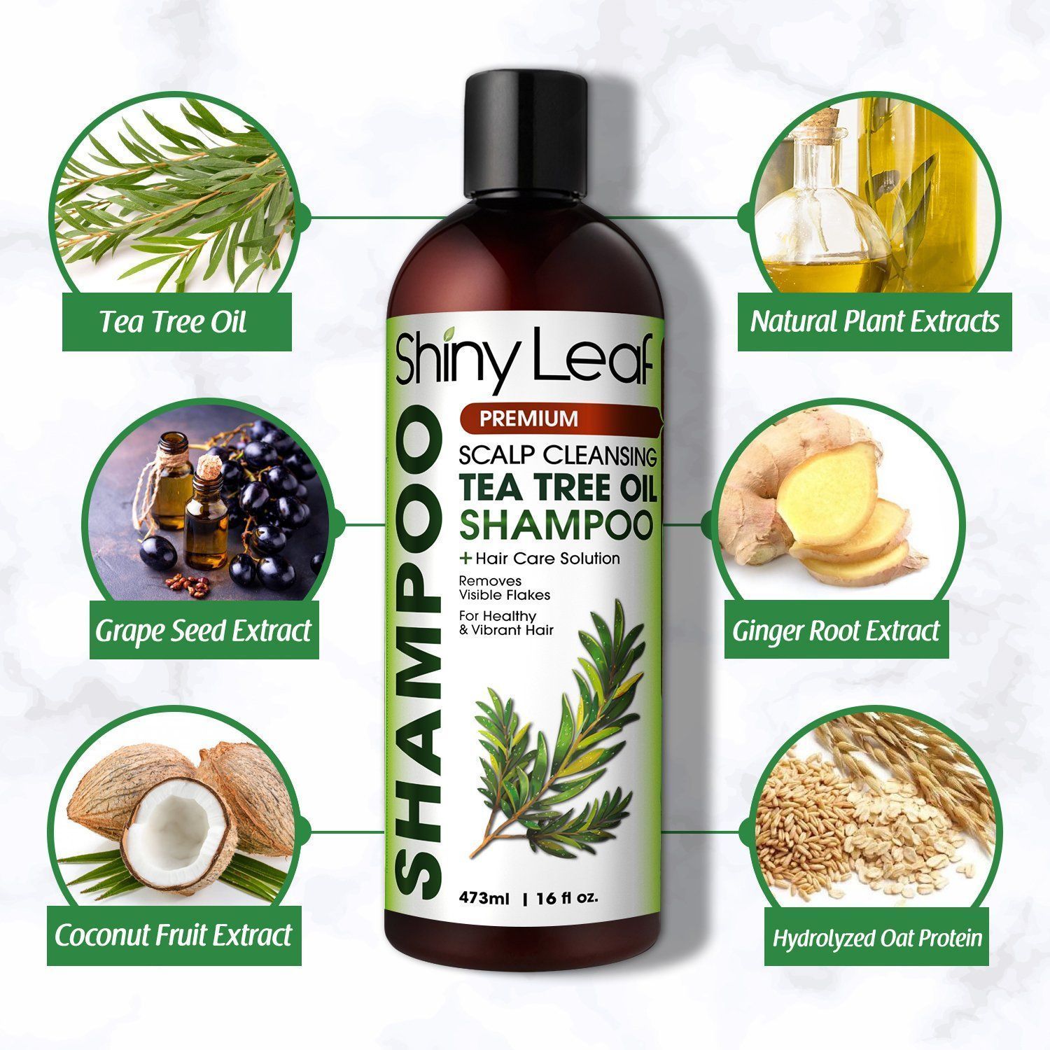 Scalp Cleansing Tea Tree Oil Shampoo Natural Anti Dandruff Treatment ...