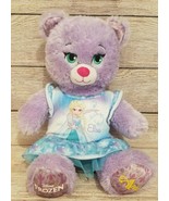 Build A Bear Disney Frozen Anna Stuffed Teddy Bear Lavender 17” Elsa Dress  - $29.09