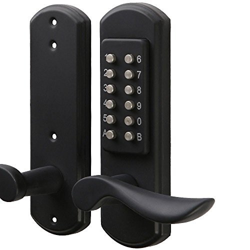 Elemake Right Handed Keyless Door Lock Keypad Entry Mechanical Black ...