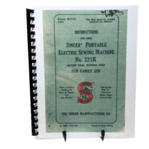 Sewing Machine Manual Singer 221K Printed and Bound Copy Enlarged Size 6... - $12.19
