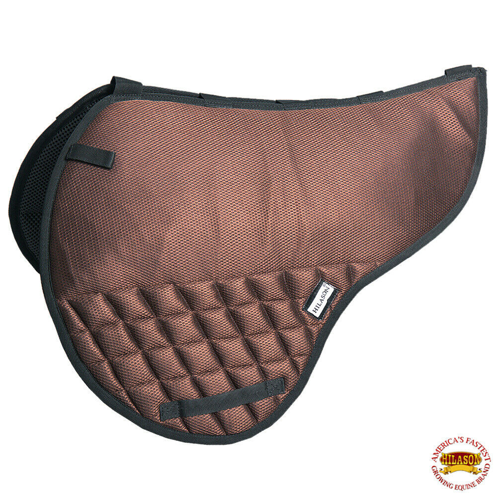 Horse English Saddle Pad Hilason gel With Anti Slip Brown UA212
