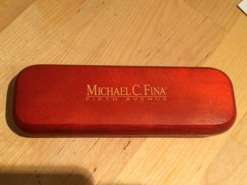 Set of Two Michael C Fina Fifth Avenue Wood Pens in Box Other