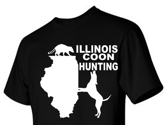 T-shirt Shirt Hound Dog Coon Hunter Raccoon Hunting Illinois Coon