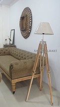 NAUTICALMART DESIGNER'S CLASSICAL TEAK WOOD TRIPOD FLOOR LAMP