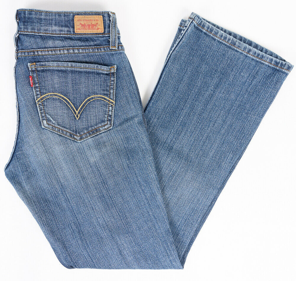 Levis 524 Too Superlow Bootcut Womens Jeans Faded Medium Wash Size 7 ...