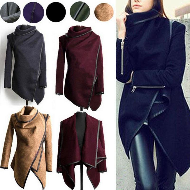 Image of Autumn Hot Sale Spring Long Colored Trench Coat Women Cashmere Overcoat Full Siz