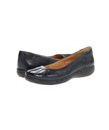New Clarks Women&#39;s Artisan Unstructured Rosily Leather Flat Shoes Navy S... - $94.04
