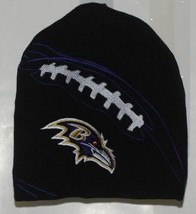 NFL Team Apparel Licensed Baltimore Ravens Black Flame Winter Cap image 1