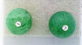 Green Aventurine Crystal 8mm Stud Earrings 1 - $3.26