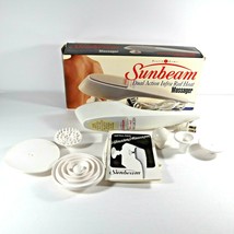 Sunbeam Dual Action Infra-Red Heat Massager 1856-8  6 Attachments & Instructions - $49.99