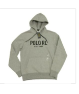 Polo Ralph Lauren RL1967 Men&#39;s Large Gray Logo Embroidered Hoodie Sweats... - $117.79