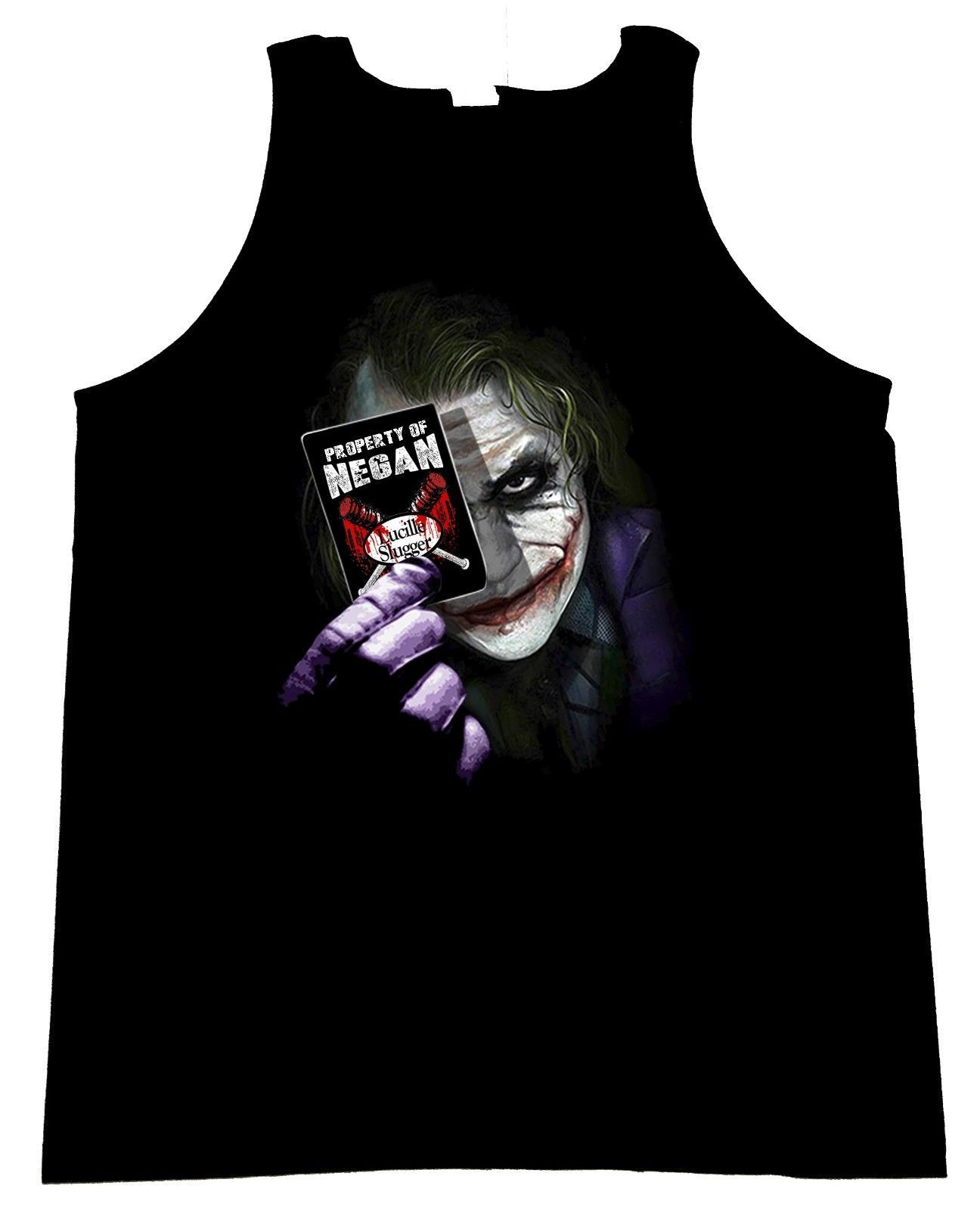 The Joker With Card and The Walking Dead Negan Lucille Image Men's Tank Top