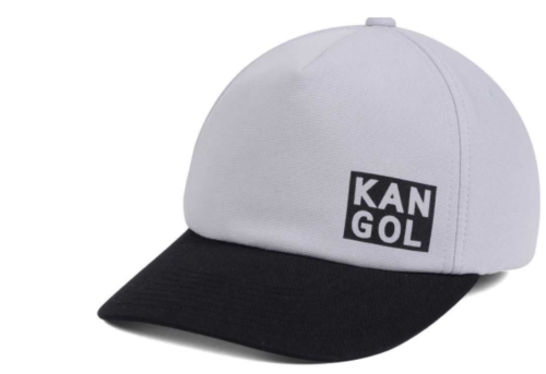Kangol Cut Out Logo Baseball Style Stretch Fit Logo Gray Cap Hat S/M & L/XL