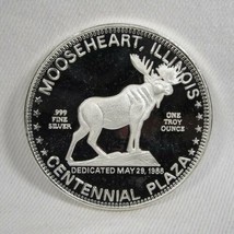 1888-1988 Loyal Order of Moose Centennial Plaza .999 Fine Silver 1Toz Ro... - $52.18