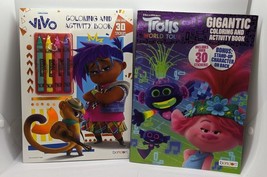 Lot Of 2 Coloring Books (Vivo/ Trolls- Coloring, Activities and Stickers) - $8.90