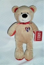 Carters Tan Teddy Bear Just One Year 9" Love Plush Lovey Toy Plush Animal NWT - $39.59