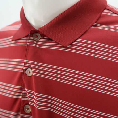 Nike Golf Tour Performance Dri-Fit Red White Striped Golf Polo Shirt ...