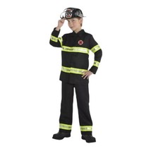 Firefighter Costume Kids Fireman Halloween Fancy Dress L 12-14 - $35.52