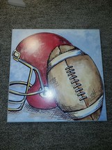 The Kids Room by Stupell Football And Helmet Square Wall Plaque, 12 x 0.5 x 12, - $35.00