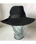Vintage Ladies Black Felt Fedora Hat with Round Millinery Box - $19.99