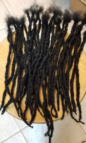 100% Human Hair handmade Dreadlocks 30 piece aqua red dark brown 10 pieces each