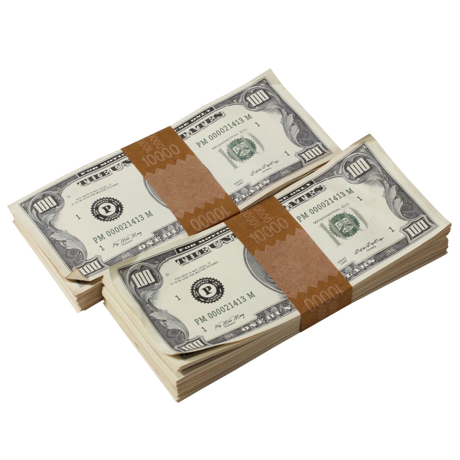 PROP MOVIE MONEY 1980s Series 100s Aged 20,000 Full Print Package