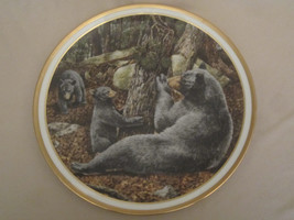 Black Bears Collector Plate Norman Adams American Wildlife Lenox Bear And Cub - $48.38