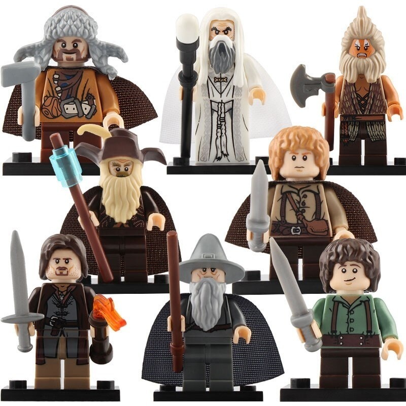 8pcs/lot The Hobbit Lord of the Rings Gandalf Saruman Samwise Gamgee ...