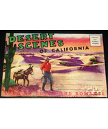 1930&#39;s DESERT SCENES CALIFORNIA Antique POSTCARD FOLDER Longshaw Card 6.... - $19.99