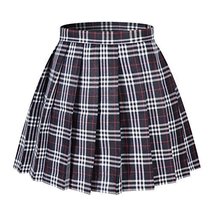 Beautifulfashionlife Girl&#39;s A-Line Kilt Plaid Pleated Skirts (XS,Dark Bl... - $19.79
