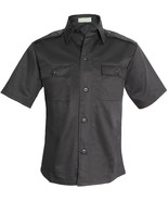 Black Tactical Uniform Shirt Short Sleeve Button Down Epaulets Duty Police - $35.99+