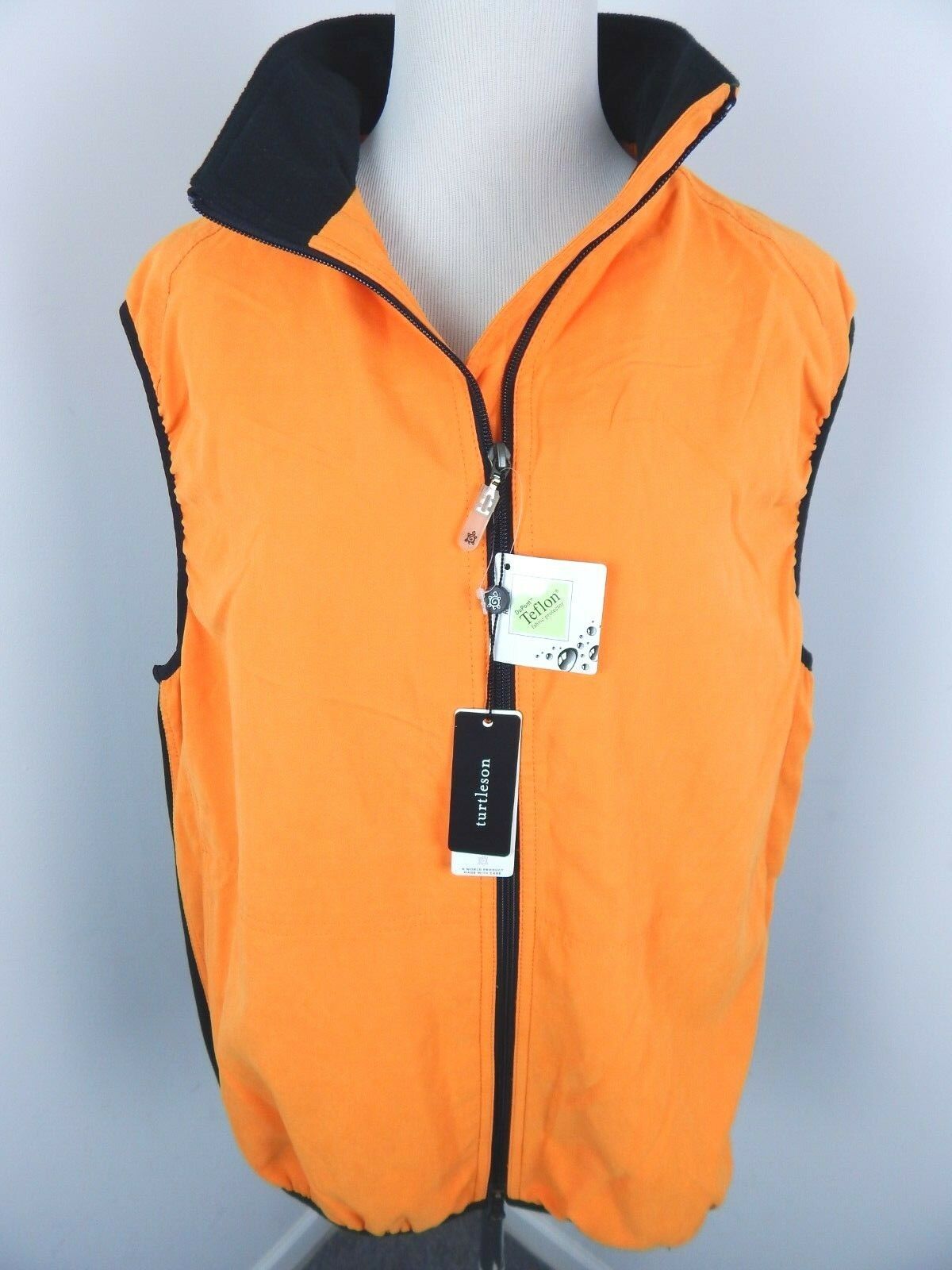 Turtleson New Orange Men's Golf Vest 100% Polyester Size Large Large ...