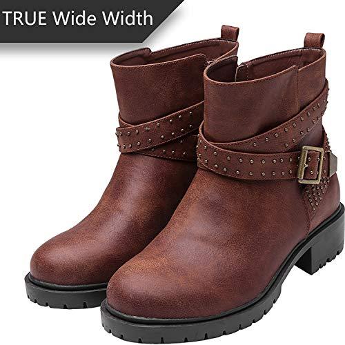 luoika women's wide width combat boots