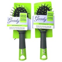 Goody Detangle It Set 2 Brushes Green On The Go Travel Purse Cushion Ball Tipped - $15.99