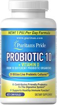 Puritan's Pride 2-pack Of rapid Release Probiotic: From 10 Probiotic Strains, 60