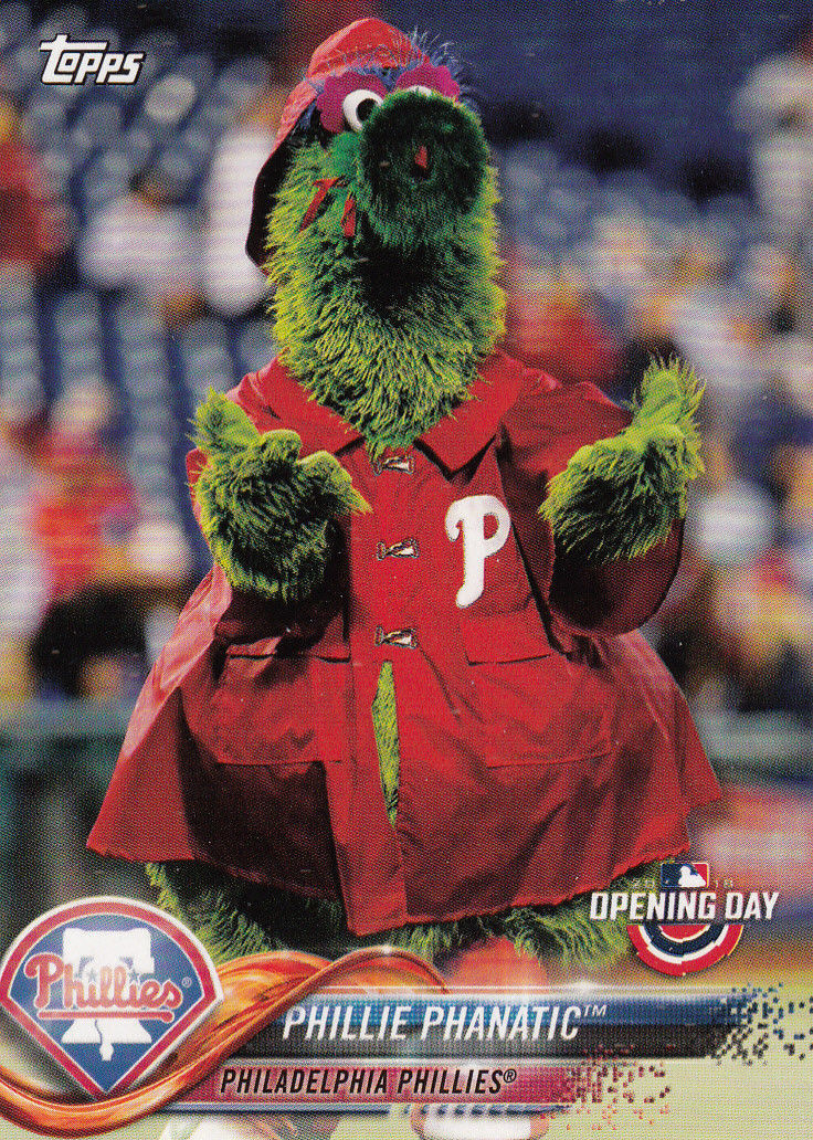 Phillie Phanatic 2018 Topps Opening Day Mascot Card M18 Baseball Cards