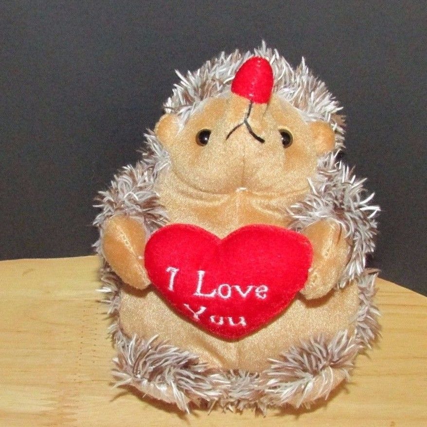valentine's day hedgehog stuffed animal