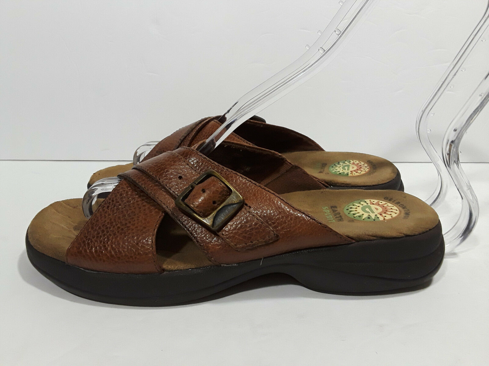 EARTH SPIRIT Brown Leather Sandals Womens and 10 similar items