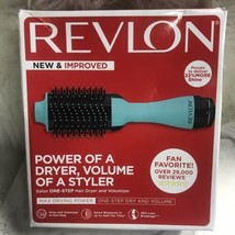 Revlon One Step Hair Dryer & Volumizer Brush Black & Blue  Improved No Box - $30.80
