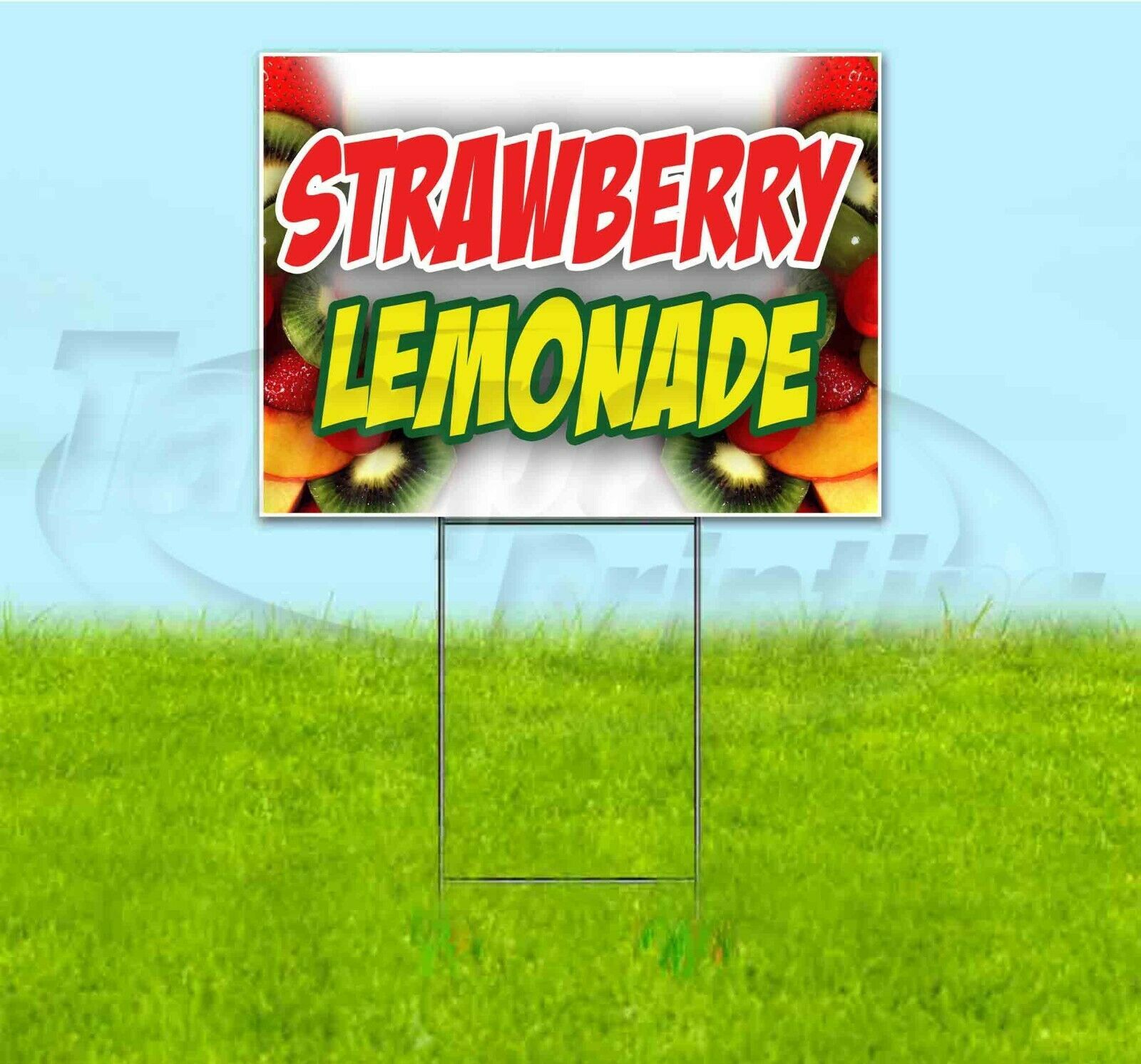 STRAWBERRY LEMONADE 18x24 Yard Sign WITH STAKE Corrugated Bandit ...