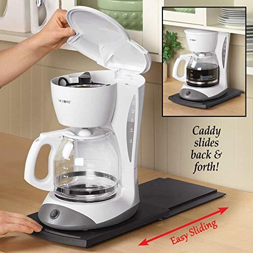Multiuse Kitchen Caddy Sliding Coffee Maker Tray Mat,Countertop Storage for Racks & Holders