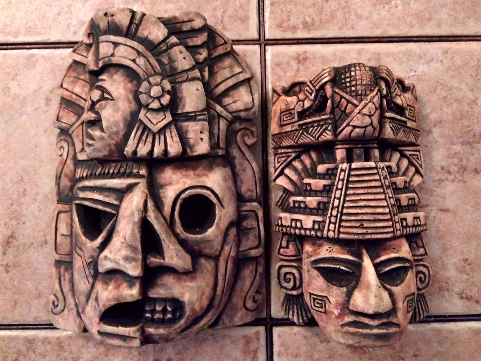 Mayan Maya Aztec Head Mexico Inca Mask Stone And 50 Similar Items Mayan Maya Aztec Head Mexico Inca Mask Stone Statue Sculpture Sun Calendar Art