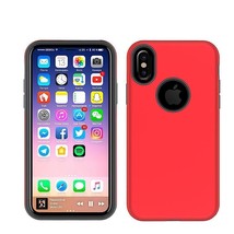 Red Hybrid Case for Apple iPhone X / XS Shockproof Heavy Duty Rugged Hard Cover image 1