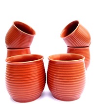 Set of 6 Tea clay cup Coffee Beer Mug Handmade Indian Ecofriendly collectable - $18.99