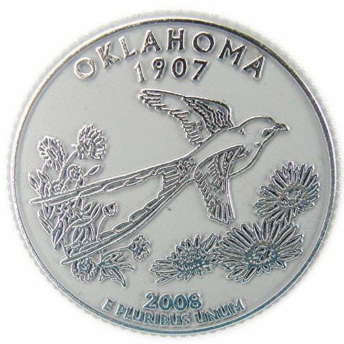 Oklahoma State Quarter Magnet by Classic Magnets, Collectible Souvenirs Made in