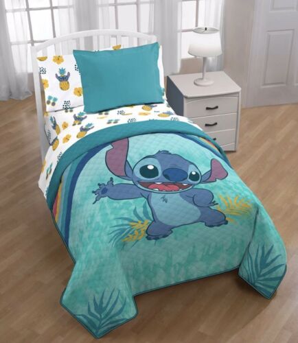 LILO AND STITCH DISNEY ORIGINAL LICENSED BEDSPREAD QUILTED 2 PCS TWIN SIZE
