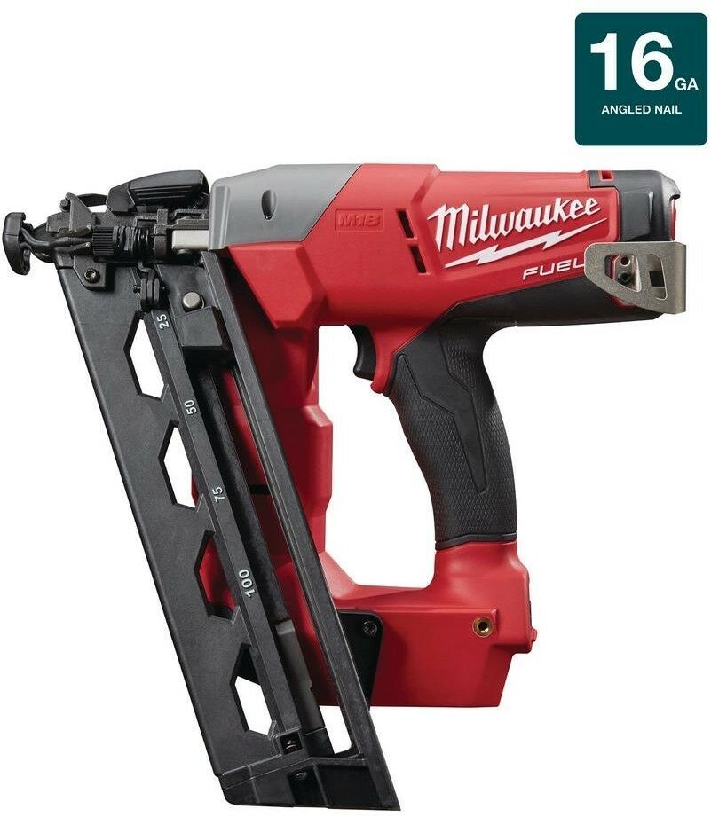 Milwaukee Angled Finish Nailer 16Gauge 18V LithiumIon Brushless (Tool