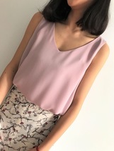 White Black Sleeveless Chiffon Top Summer Chiffon Tank Top White Bridesmaid Tops image 5