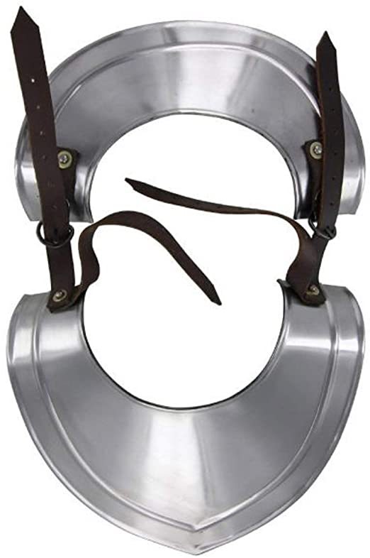 NauticalMart Medieval Knights Warrior Functional Gorget Neck Plate Armor Silver